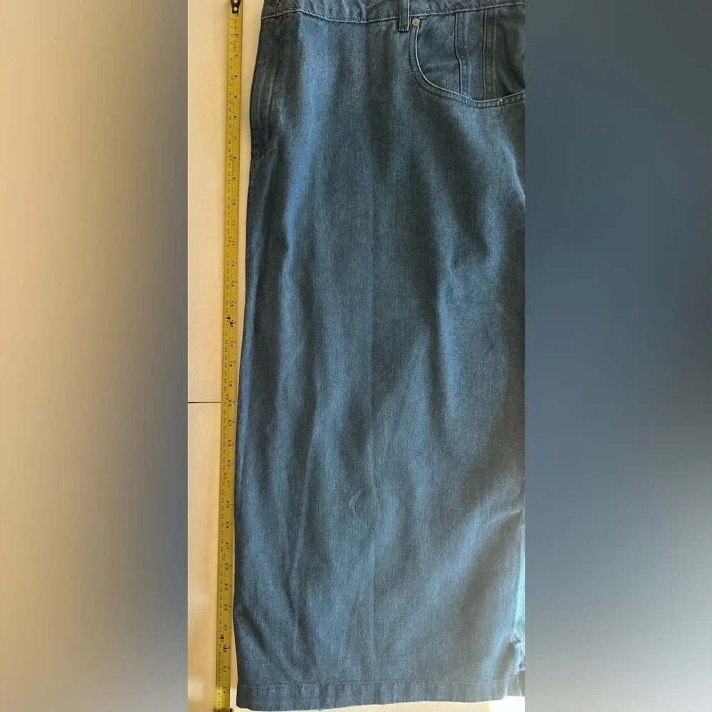 Jessica London’s Classic Cotton Denim Midi Skirt Size 30W - Picture 3 of 5